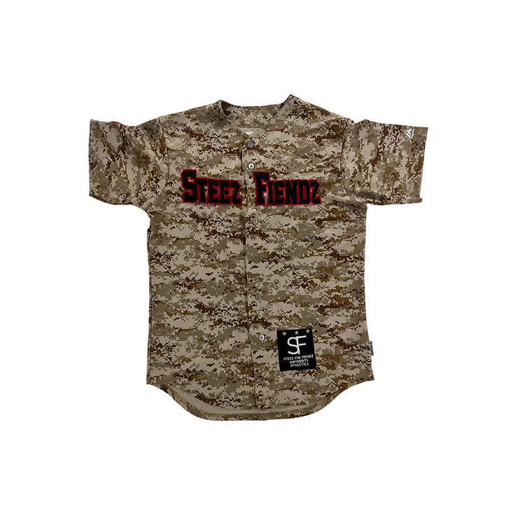 Digital Camo Baseball Jersey Steez Fiendz